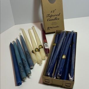 Bundle 18 Taper Candles mixed colors brands Lenox Image of Life‎ Holiday Time